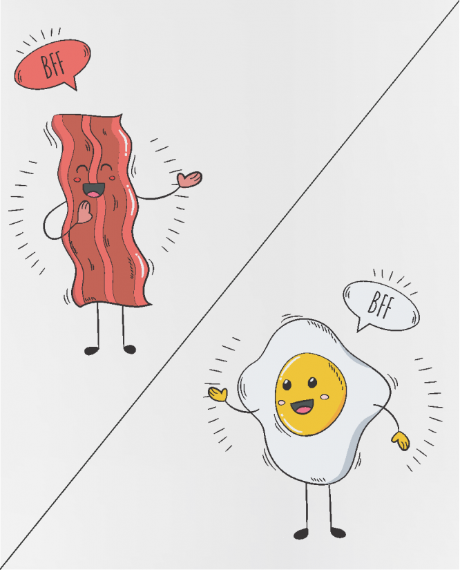 puodeliai Bacon / Egg